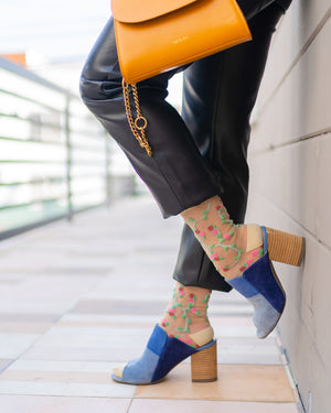 Sock Candy Rosettes Sheer floral socks pretty socks